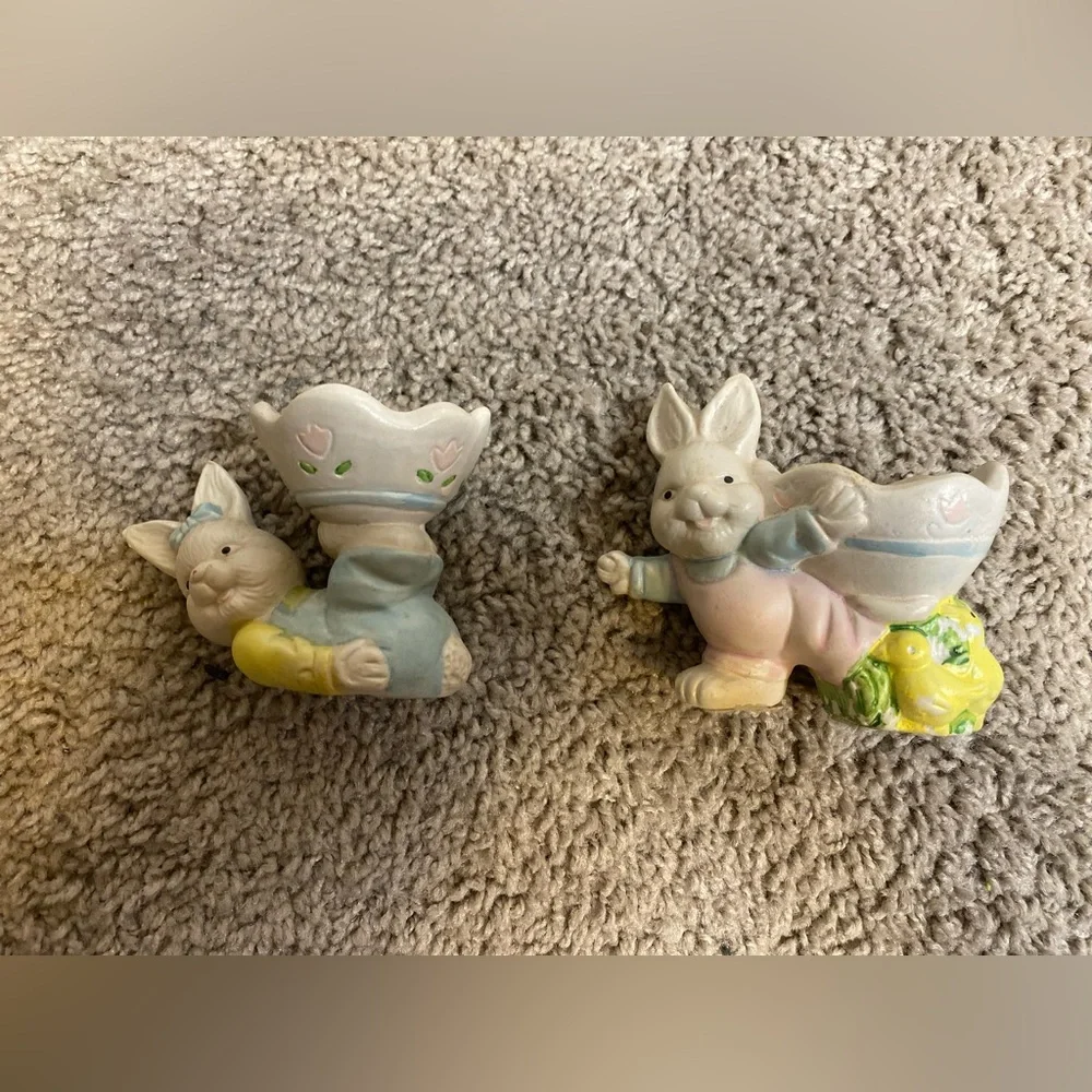 Vintage Ceramic EASTER EGG HOLDER (set of 2 ) 🐰🐣 - Picture 4 of 5